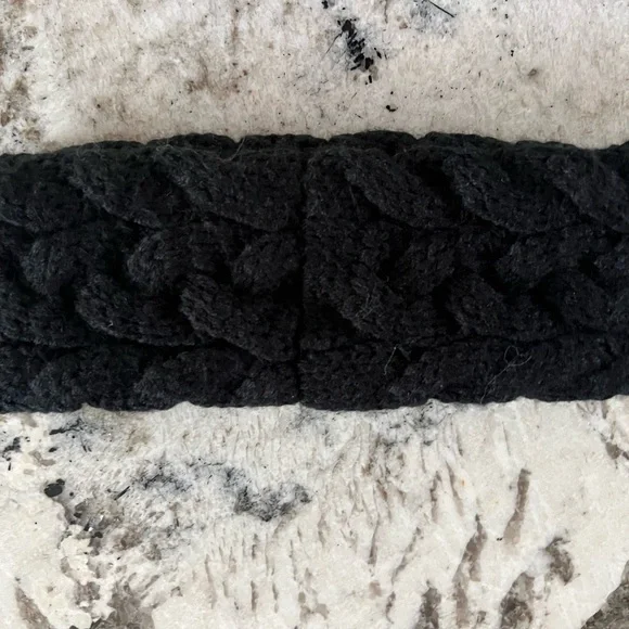 Adidas Earwarmer Black Cable Knit Headband - Picture 2 of 2